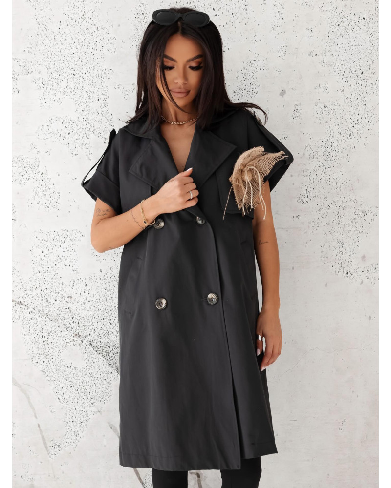 Kamizelka z kwiatem By o la la...! czarny