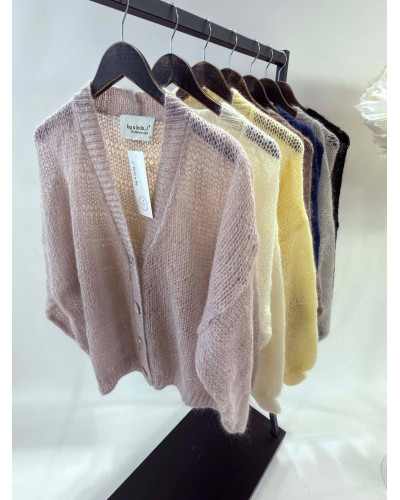 Kardigan mgiełka By o la la...! granatowy