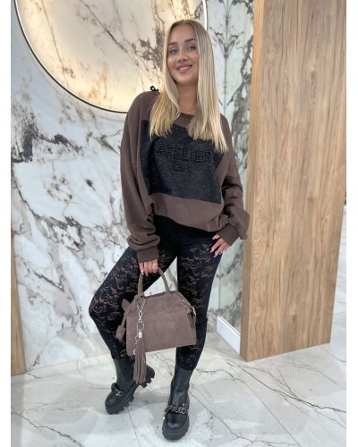 Bluza Atelier OLL By o la la...! chocomus z czarnym