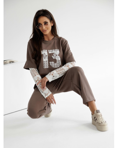 Komplet dresowy 13 By o la la...! kakao