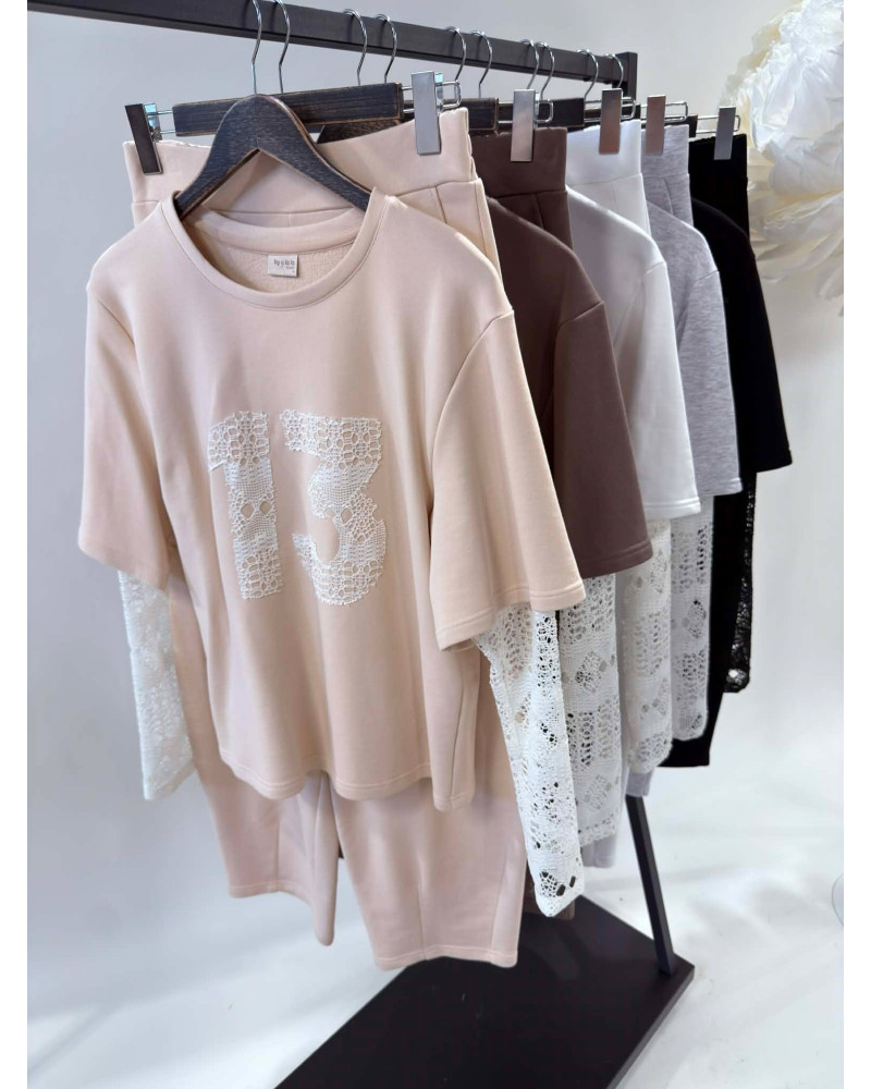 Komplet dresowy 13 By o la la...! śmietankowy