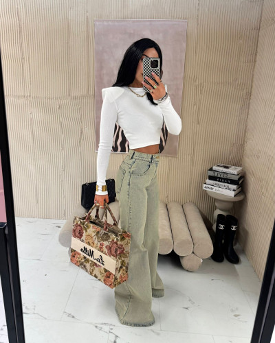 Top z długim rękawem La Milla biały