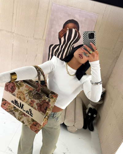 Top z długim rękawem La Milla biały