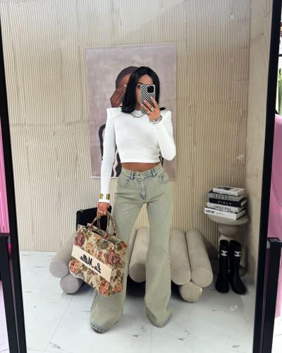 Top z długim rękawem La Milla biały