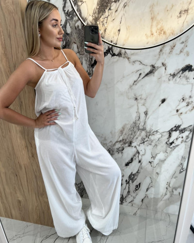 Kombinezon z wiązaniem By o la la...! biały