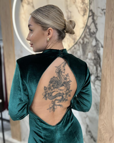 Sukienka welurowa Gloria By o la la...! zielona