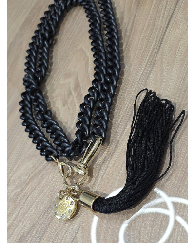 Pasek łańcuchowy z chwostem By o la la...! czarny