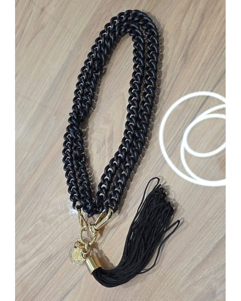 Pasek łańcuchowy z chwostem By o la la...! czarny