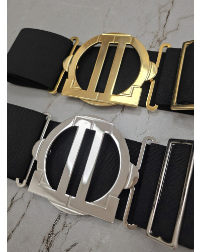 Pasek gumowy z logo By o la la...! czarny ze złotem