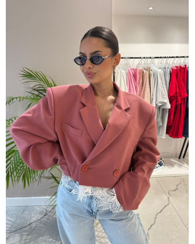 Marynarka krótka z koronką La Milla szminka