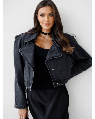 Ramoneska jeansowa By o la la...! czarna