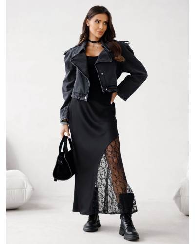 Ramoneska jeansowa By o la la...! czarna