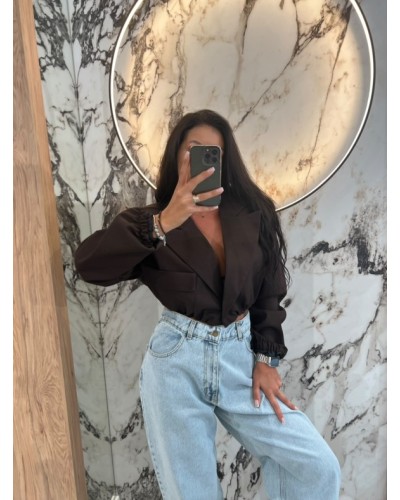 Marynarka bomberka chmurka La Milla czekoladowa