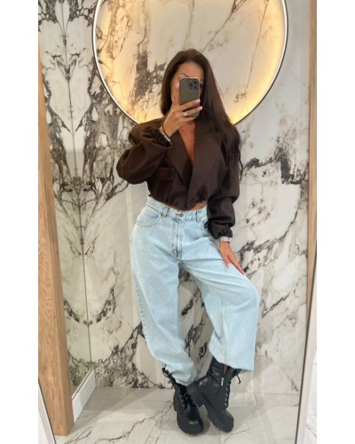 Marynarka bomberka chmurka La Milla czekoladowa