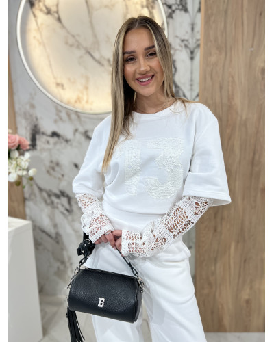 Komplet dresowy 13 By o la la...! śmietankowy