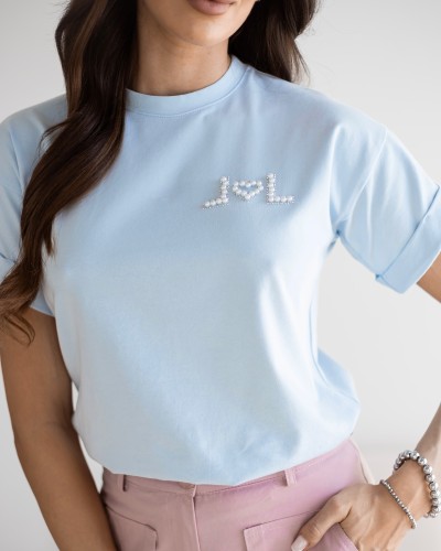 T-shirt LOL By o la la...! błękitny