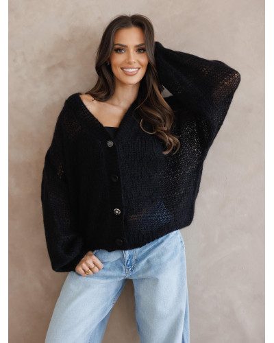 Kardigan mgiełka By o la la...! czarny