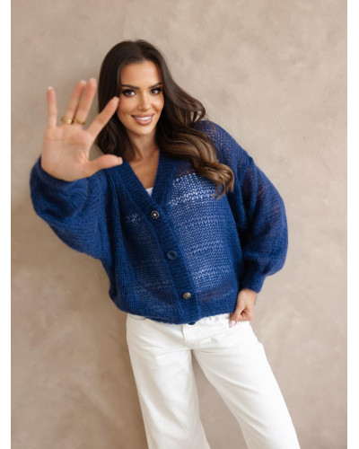 Kardigan mgiełka By o la la...! granatowy