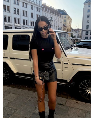 T-shirt kokardki La Milla czarny