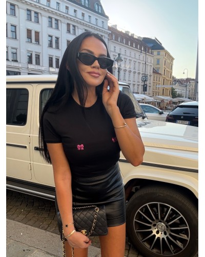 T-shirt kokardki La Milla czarny