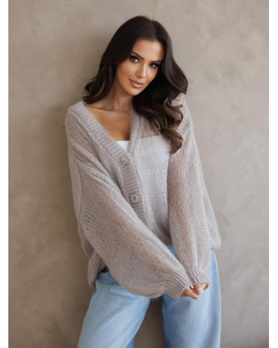 Kardigan mgiełka By o la la...! beżowy