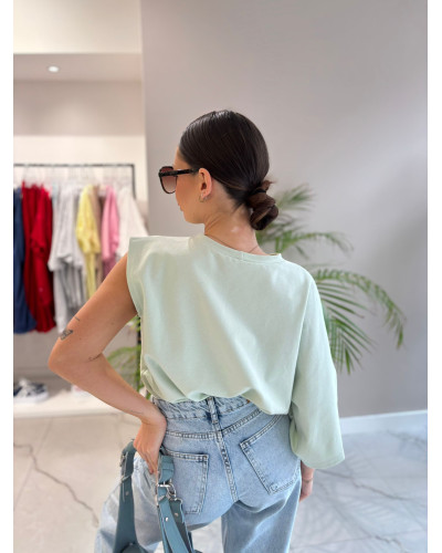 T-shirt na jedno ramię La Milla matcha