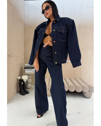 Katana jeansowa z poduszkami La Milla ciemny jeans