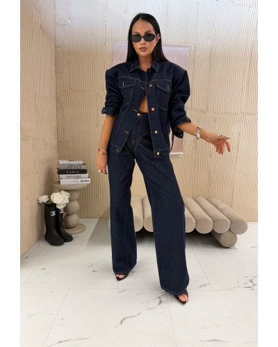 Katana jeansowa z poduszkami La Milla ciemny jeans