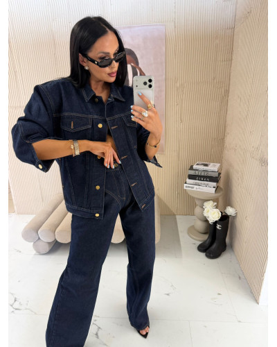 Katana jeansowa z poduszkami La Milla ciemny jeans