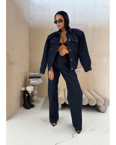 Katana jeansowa z poduszkami La Milla ciemny jeans