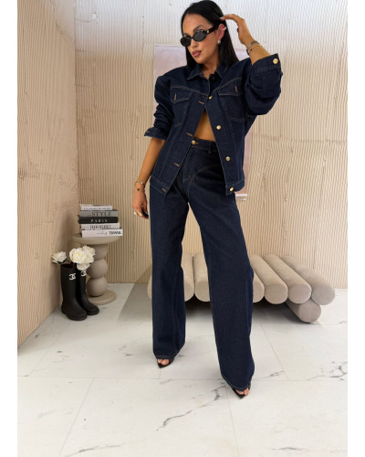 Katana jeansowa z poduszkami La Milla ciemny jeans