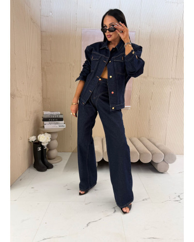 Katana jeansowa z poduszkami La Milla ciemny jeans