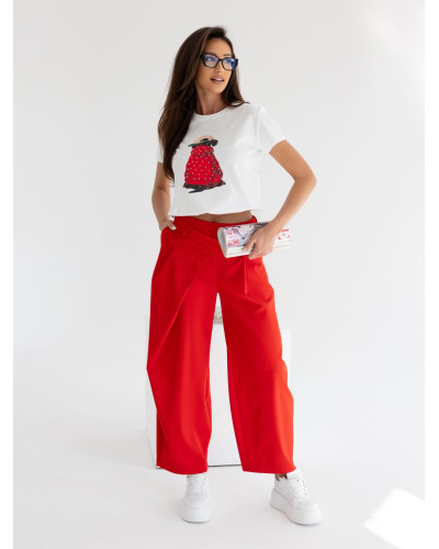 T-shirt z pieskiem By o la la...! red kiss