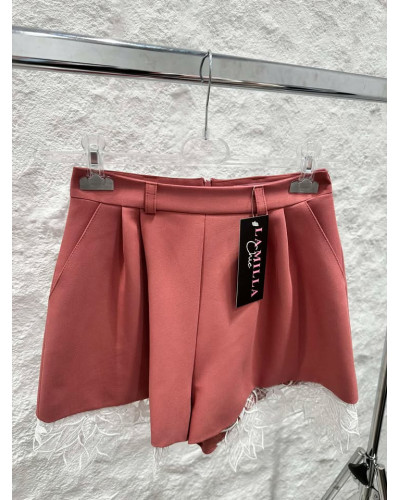 Spodenki materiałowe motylki z koronką La Milla szminka