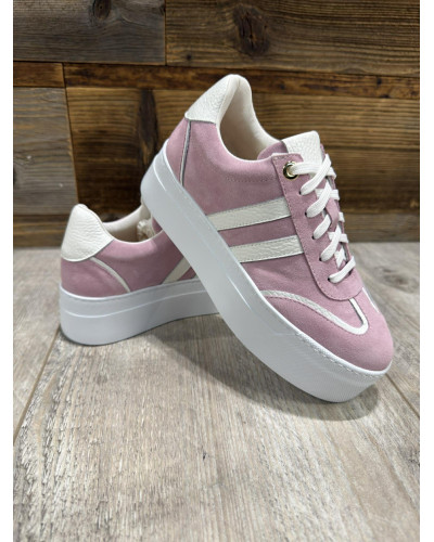 Sneakersy z paskami By o la la...! sugar pink