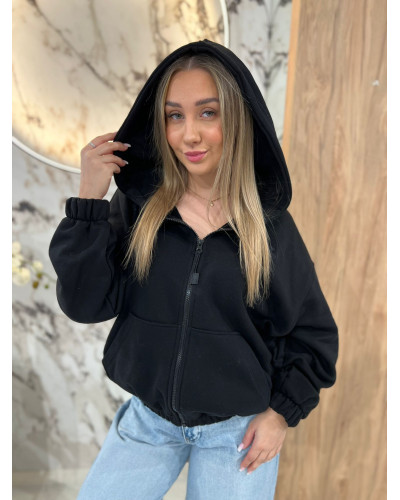 Bluza rozpinana z kapturem By o la la...! czarna