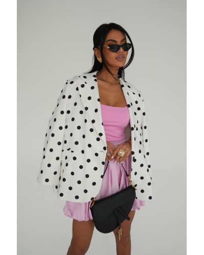 Marynarka w kropki SLAY biała