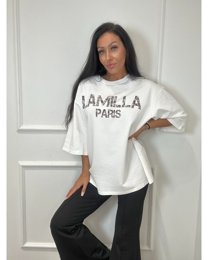 T-shirt La Milla Paris biała z czekoladą T-shirt La Milla Paris biała z czekoladą