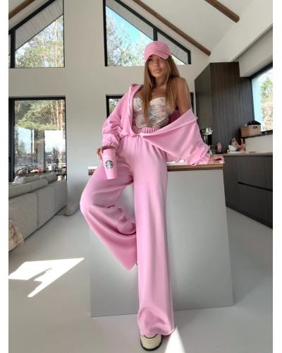 Komplet masełkowy z bluzą LISA różowy