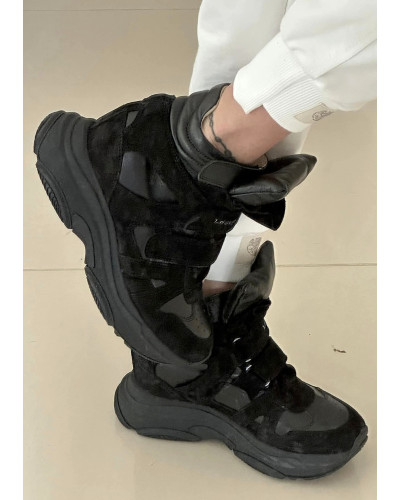 Sneakesy na koturnie Marant By o la la...! czarne