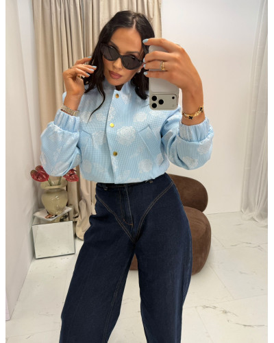 Bomberka w róże La Milla błękitna