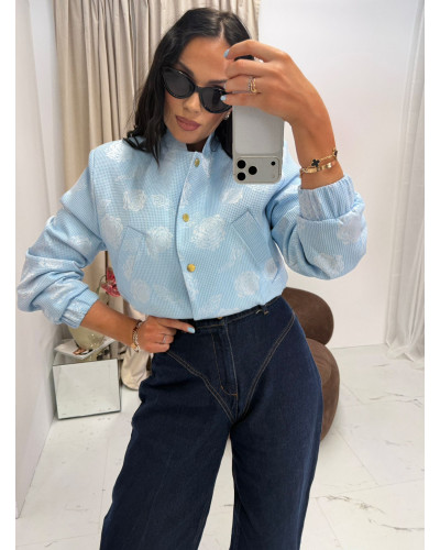 Bomberka w róże La Milla błękitna