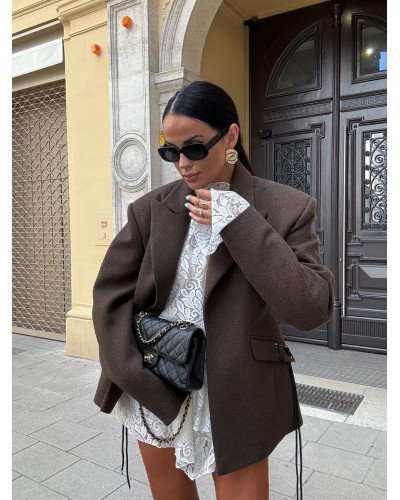 Marynarka pleciona La Milla czekoladowa