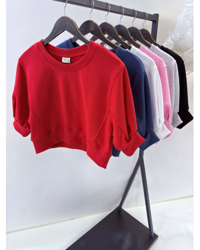 Bluza krótka By o la la...! sugar pink