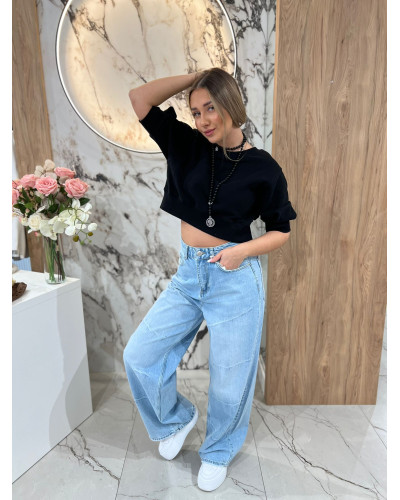 Bluza krótka By o la la...! czarna