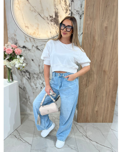 Bluza krótka By o la la...! biała