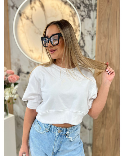 Bluza krótka By o la la...! biała