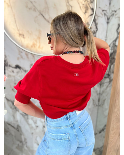 Bluza krótka By o la la...! red kiss