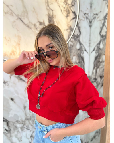 Bluza krótka By o la la...! red kiss