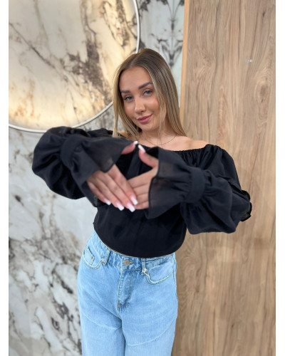 Bluzka hiszpanka By o la la...! czarna